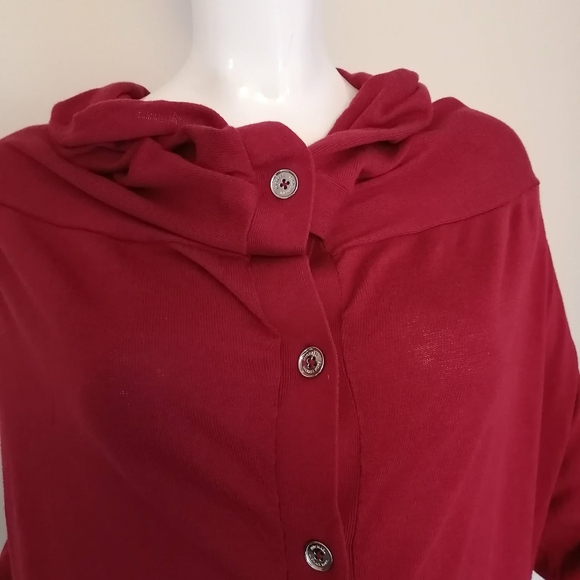 MICHAEL Michael Kors Burgundy Button-Up Cardigan - Picture 2 of 7